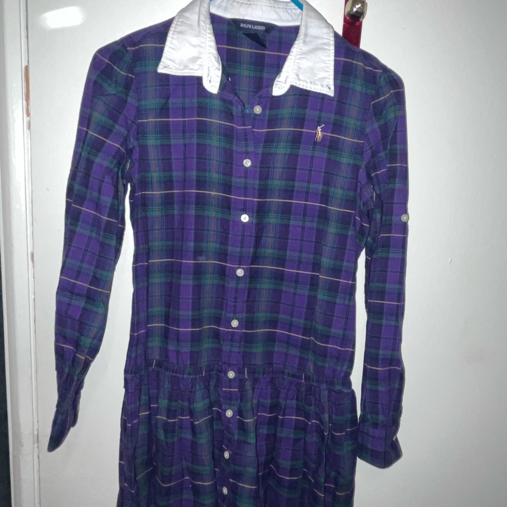 Ralph Lauren Purple and Green Plaid Dress